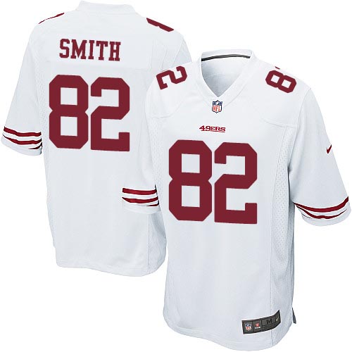 Youth Game Torrey Smith Nike Jersey White Road - #82 NFL San Francisco 49ers